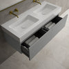 Raffinata Two Drawer Vanity Unit  With Beyondstone BLOC Double Basin - Matt Dust 1200mm image