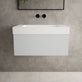 Raffinata One Drawer Vanity Unit With Beyondstone BLOC Basin - Matt Dove 800mm image