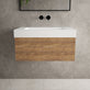 Raffinata One Drawer Vanity Unit With Beyondstone BLOC Basin - Oak 800mm image