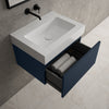 Raffinata One Drawer Vanity Unit  With Beyondstone BLOC Basin - Matt Indigo 600mm image