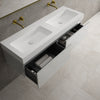 Raffinata Two Drawer Vanity Unit With Beyondstone BLOC Double Basin - Gloss Dove 1400mm image