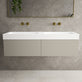 Raffinata Two Drawer Vanity Unit With Beyondstone BLOC Double Basin - Matt Stone 1400mm image