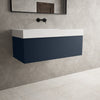 Raffinata One Drawer Vanity Unit With Beyondstone BLOC Basin - Matt Indigo 1000mm image
