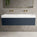 Raffinata Two Drawer Vanity Unit With Beyondstone BLOC Double Basin - Matt Indigo 1400mm