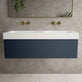 Raffinata One Drawer Vanity Unit With Beyondstone Double BLOC Basin - Matt Indigo 1200mm image