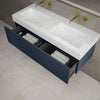 Raffinata Two Drawer Vanity Unit  With Beyondstone BLOC Double Basin - Matt Indigo 1200mm image