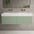 Raffinata Two Drawer Vanity Unit  With Beyondstone BLOC Double Basin - Matt Light Green 1200mm