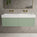 Raffinata Two Drawer Vanity Unit  With Beyondstone BLOC Double Basin - Matt Light Green 1200mm