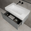 Raffinata One Drawer Vanity Unit With Beyondstone BLOC Basin - Gloss Dust 800mm image