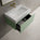 Raffinata One Drawer Vanity Unit  With Beyondstone BLOC Basin - Matt Light Green 700mm