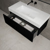 Raffinata One Drawer Vanity Unit With Beyondstone BLOC Basin - Matt Black 1000mm image