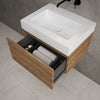 Raffinata One Drawer Vanity Unit  With Beyondstone BLOC Basin - Oak 600mm image