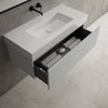 Raffinata One Drawer Vanity Unit With Beyondstone BLOC Basin - Matt Dove 1000mm image