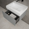 Raffinata One Drawer Vanity Unit  With Beyondstone BLOC Basin - Gloss Dust 600mm image
