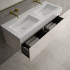 Raffinata Two Drawer Vanity Unit  With Beyondstone BLOC Double Basin - Gloss Cashmere 1200mm image