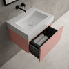 Raffinata One Drawer Vanity Unit  With Beyondstone BLOC Basin - Matt Pink 600mm image