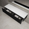 Raffinata Two Drawer Countertop Vanity Unit - Matt Black 1600mm image