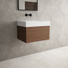Raffinata One Drawer Vanity Unit  With Beyondstone BLOC Basin - Walnut 600mm image