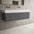 Raffinata Two Drawer Vanity Unit With Beyondstone BLOC Double Basin - Dark Concrete 1200mm