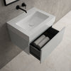 Raffinata One Drawer Vanity Unit  With Beyondstone BLOC Basin - Gloss Dove 600mm image