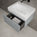 Raffinata One Drawer Vanity Unit  With Beyondstone BLOC Basin - Light Concrete 600mm