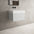 Raffinata One Drawer Vanity Unit  With Beyondstone BLOC Basin - Matt Dove 600mm