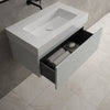 Raffinata One Drawer Vanity Unit With Beyondstone BLOC Basin - Matt Dove 800mm image