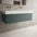 Raffinata One Drawer Vanity Unit With Beyondstone Double BLOC Basin - Matt Dark Green 1200mm