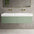 Raffinata Two Drawer Vanity Unit With Beyondstone BLOC Double Basin - Matt Light Green 1400mm