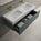 Raffinata One Drawer Vanity Unit With Beyondstone Double BLOC Basin - Matt Dark Green 1200mm