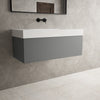 Raffinata One Drawer Vanity Unit With Beyondstone BLOC Basin - Matt Dust 1000mm image