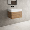 Raffinata One Drawer Vanity Unit  With Beyondstone BLOC Basin - Oak 600mm image