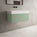 Raffinata One Drawer Vanity Unit With Beyondstone BLOC Basin - Matt Light Green 800mm