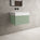 Raffinata One Drawer Vanity Unit  With Beyondstone BLOC Basin - Matt Light Green 600mm