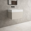 Raffinata One Drawer Vanity Unit  With Beyondstone BLOC Basin - Matt Cashmere 600mm image
