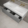 Raffinata Two Drawer Vanity Unit  With Beyondstone BLOC Double Basin - Matt Dust 1200mm image