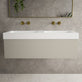 Raffinata One Drawer Vanity Unit With Beyondstone Double BLOC Basin - Matt Stone 1200mm image