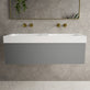 Raffinata One Drawer Vanity Unit With Beyondstone Double BLOC Basin - Matt Dust 1200mm image
