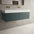 Raffinata Two Drawer Vanity Unit  With Beyondstone BLOC Double Basin - Matt Dark Green 1200mm