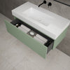 Raffinata One Drawer Vanity Unit With Beyondstone BLOC Basin - Matt Light Green 1000mm image