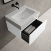Raffinata One Drawer Vanity Unit  With Beyondstone BLOC Basin - Matt White 600mm image
