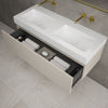 Raffinata One Drawer Vanity Unit With Beyondstone Double BLOC Basin - Matt Cashmere 1200mm image