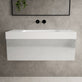 Raffinata One Drawer Vanity Unit With Beyondstone BLOC Basin - Gloss Dove 1000mm image