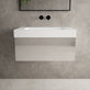 Raffinata One Drawer Vanity Unit With Beyondstone BLOC Basin - Gloss Cashmere 800mm image