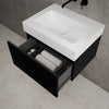 Raffinata One Drawer Vanity Unit  With Beyondstone BLOC Basin - Matt Black 600mm image