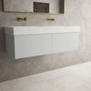 Raffinata Two Drawer Vanity Unit  With Beyondstone BLOC Double Basin - Matt Dove 1200mm image