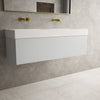 Raffinata One Drawer Vanity Unit With Beyondstone Double BLOC Basin - Matt Dove 1200mm image