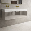 Raffinata One Drawer Vanity Unit With Beyondstone Double BLOC Basin - Gloss Cashmere 1200mm image