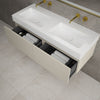 Raffinata Two Drawer Vanity Unit  With Beyondstone BLOC Double Basin - Matt Stone 1200mm image