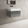 Raffinata One Drawer Vanity Unit  With Beyondstone BLOC Basin - Gloss Dust 600mm image